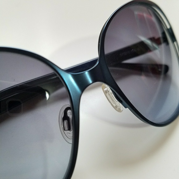 Kensie Blue 💙Geo Pattern💙 Round Frame Sunglasses - Picture 4 of 8